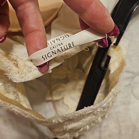 Galina Signature Beaded Mermaid Wedding Dress with Free Veil - Picture 11 of 15